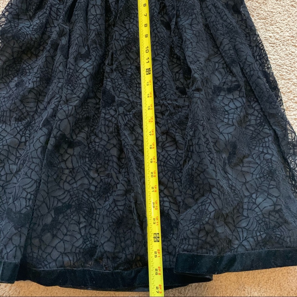 Hell Bunny Black Pleated Midi Skirt - Picture 7 of 8